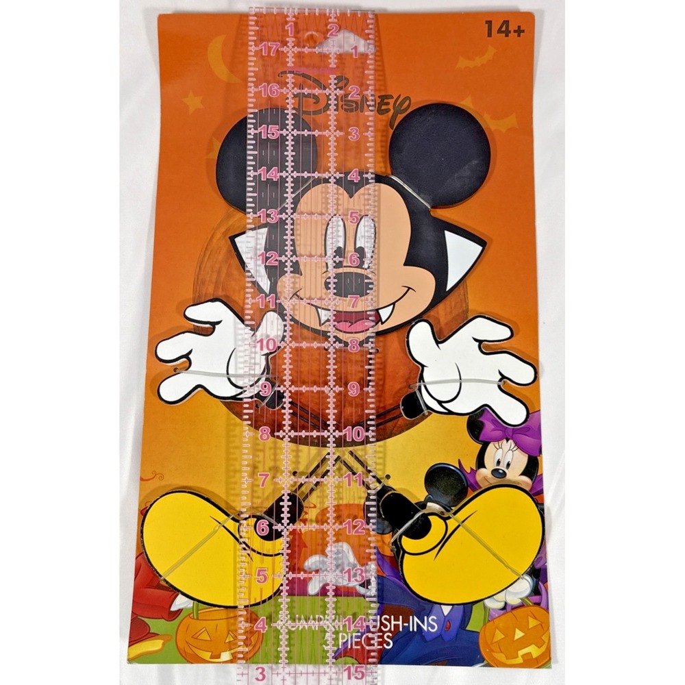 Disney Mickey Mouse Pumpkin Push-Ins Kids Orange Vampire Halloween 5pc Kit - Picture 6 of 7
